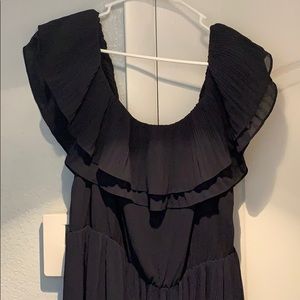 Off The Shoulder Navy Dress